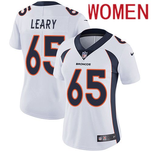 Women Denver Broncos #65 Ronald Leary White Nike Vapor Limited NFL Jersey